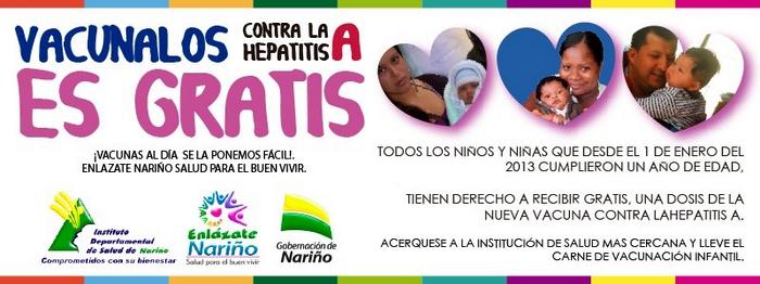 Cerca de 20.120 niños y niñas deben ser vacunados contra la Hepatitis A en el Departamento de Nariño