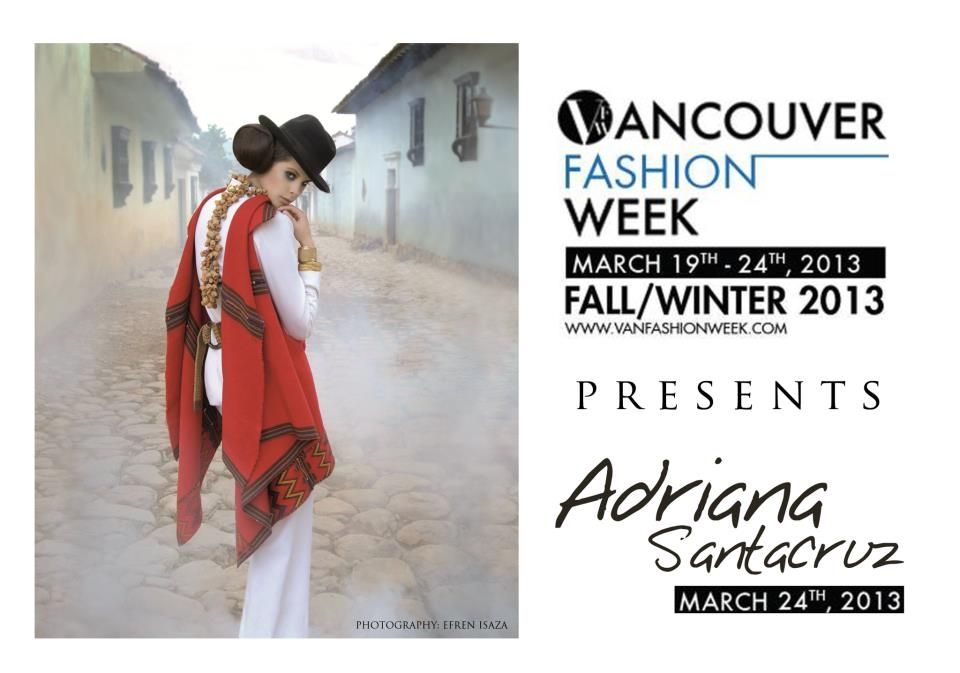Adriana Santacruz en el Vancouver Fashion Week
