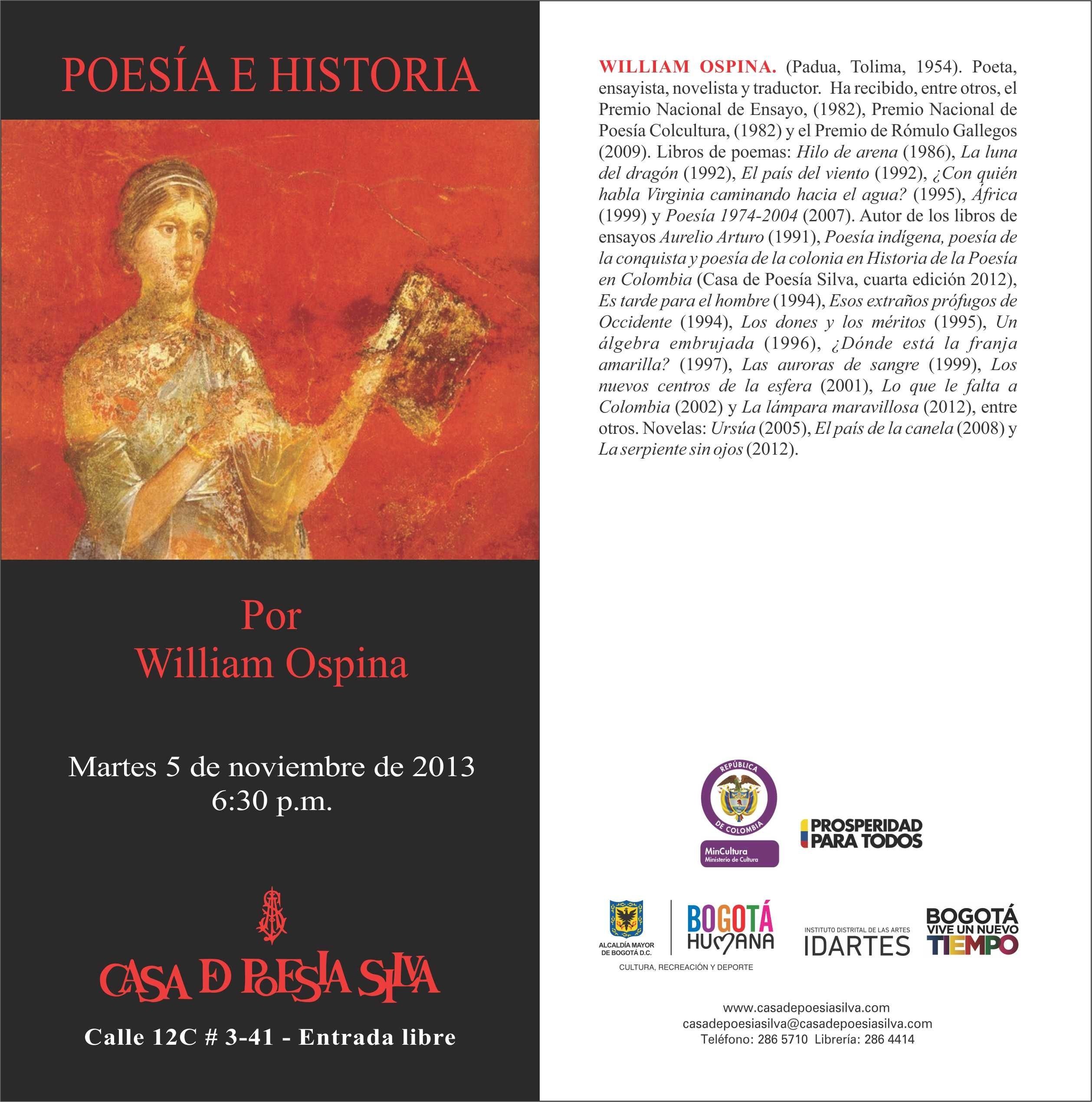POESÍA E HISTORIA POR WILLIAM OSPINA