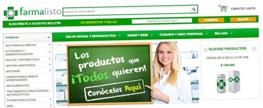 Farmalisto es la primera droguería virtual en Colombia