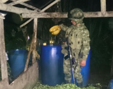 Ejército destruyó laboratorio ilegal en zona rural de Tumaco