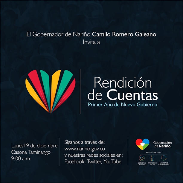 Gobernador de Nariño presenta rendición de cuentas.