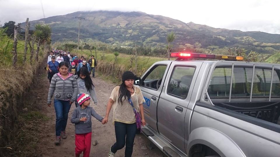Simulacro  de evacuación por eventual erupción volcánica