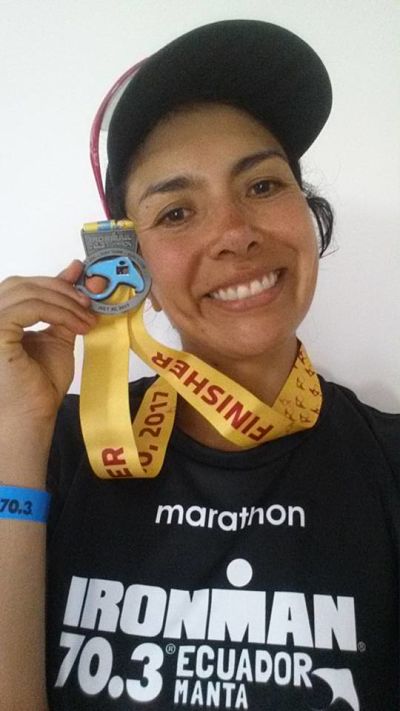 Pastusa entre las mejores en la carrera Ironman 70.3 Manta