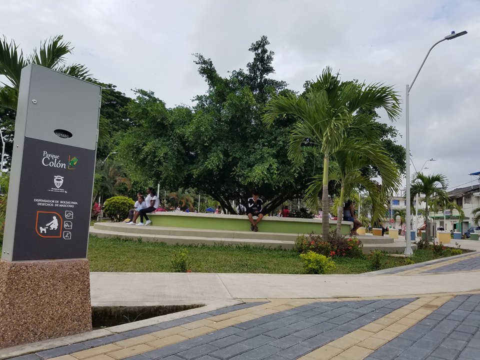 El nuevo parque Colón de Tumaco