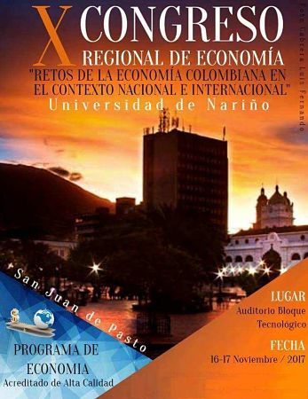 En Pasto, X Congreso Regional de Economía (16 y 17 de noviembre)