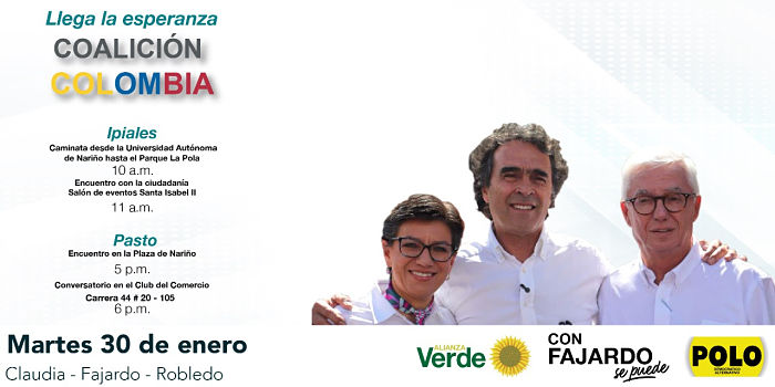 Sergio Fajardo estará en Nariño
