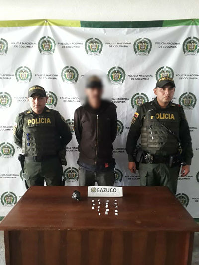 En Pasto, capturado con dosis de bazuco en el sector de Bomboná
