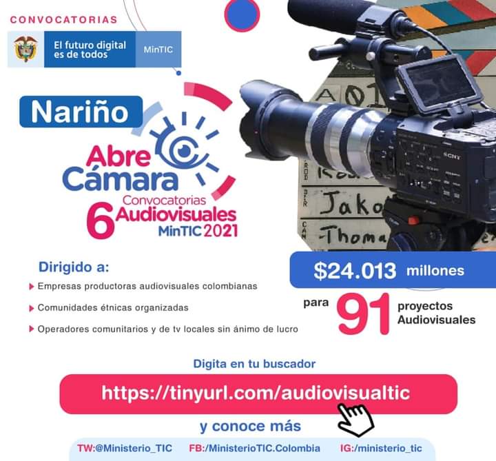 Convocatorias Audiovisuales MINTIC 01 de 2021.