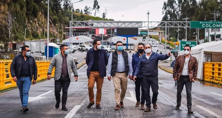 Gerente Nacional de Fronteras visita el paso fronterizo con el Ecuador en conjunto con funcionarios de la OIM Colombia y la ACNUR.