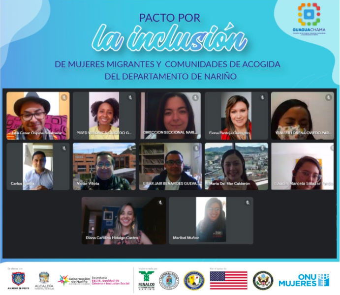 Se firmó el primer pacto por la inclusión socioeconómica de mujeres migrantes venezolanas y colombianas en Nariño