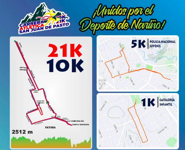 Corredores nacionales e internacionales participarán en la Carrera Atlética San Juan de Pasto 10K y 21K