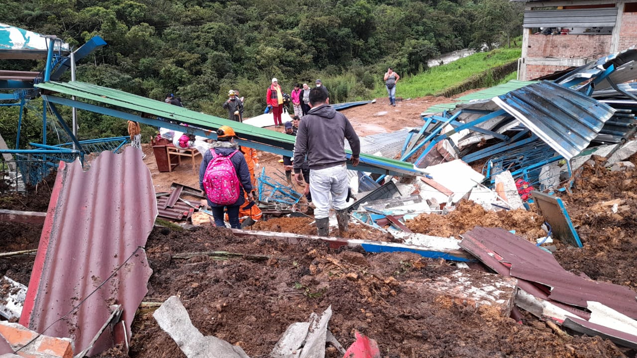 Organismos de socorro siguen trabajando en la tragedia en San Miguel municipio de Mallama