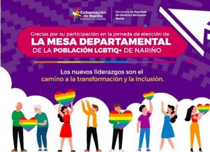 Conformada la Mesa Departamental de la Población LGBTIQ+ en Nariño