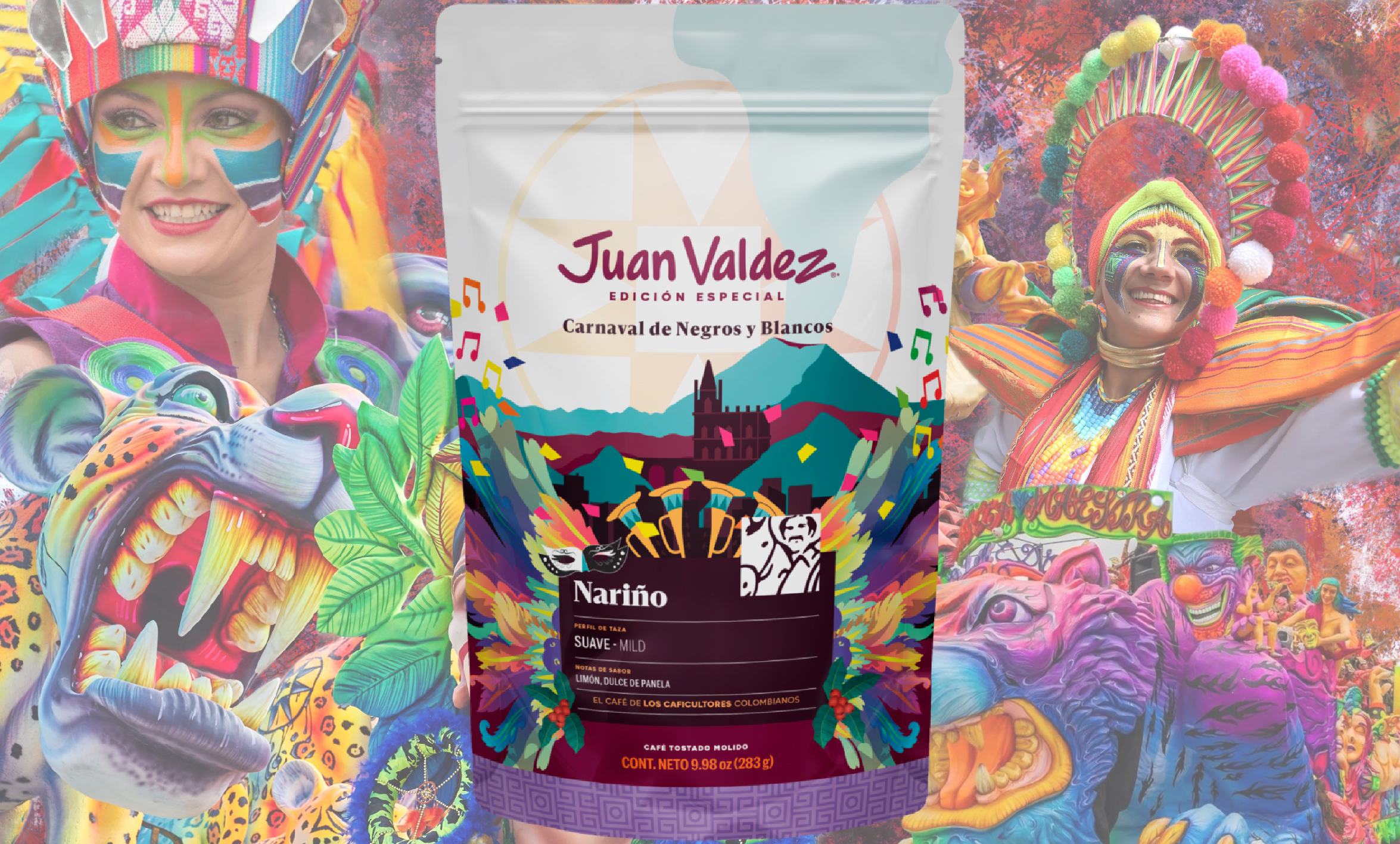 Juan Valdez lanzó edición de Café especial dedicado al Carnaval de Negros y Blancos