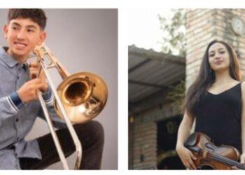 María José y Josué representarán a Colombia en la Orquesta Juvenil Iberoamericana en Uruguay
