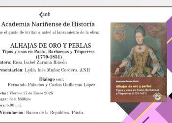 La Academia Nariñense de Historia presenta el libro “Alhajas de Oro y Perlas”