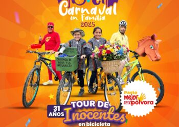 Pasto pedalea por la vida y el agua en el Bicicarnaval